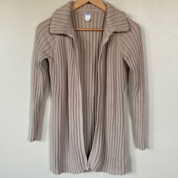 J. Crew Vintage Cotton Knit Long Sleeve Cardigan Sweater Light Tan Size XS - Picture 1 of 10